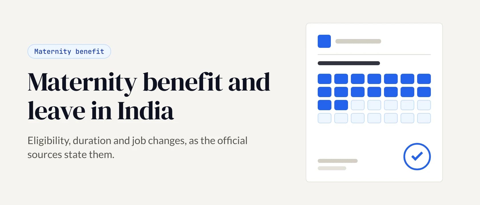 Maternity benefit and leave in India