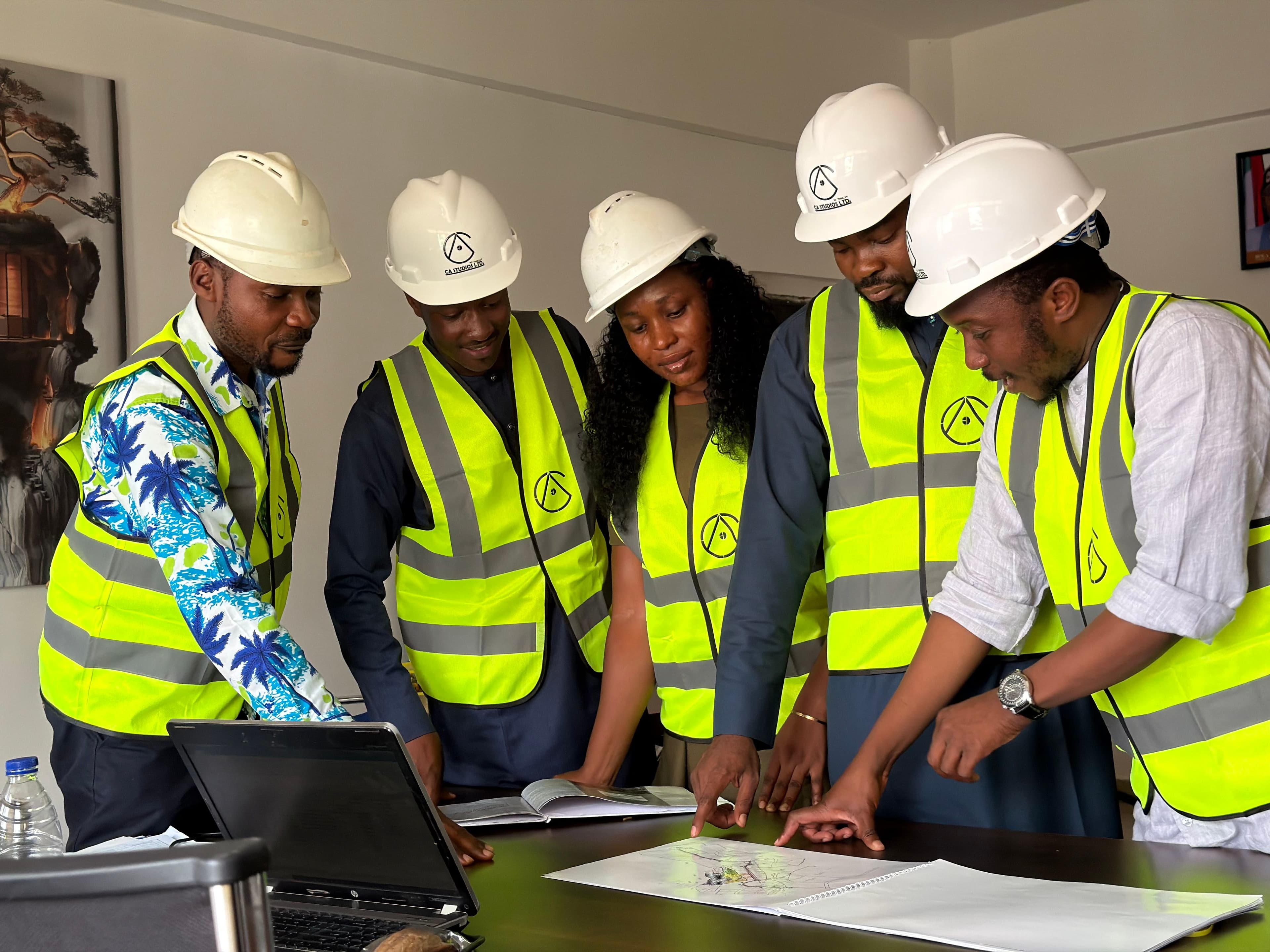 Team reviewing an application form and its requirements